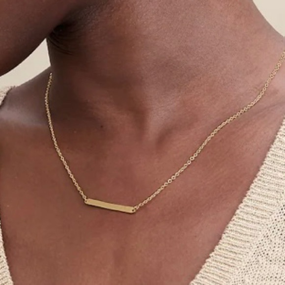 Banana Republic Jewelry - Banana Republic 14k Gold Plated Bar Necklace
